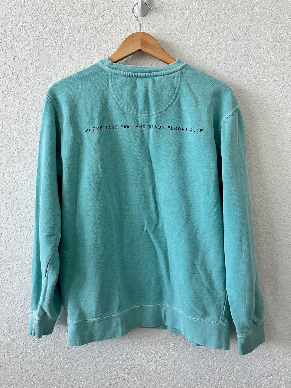 Seaside Comfort Colors Old Town New Ways Sweatshirt Mens Small Teal Coastal - Picture 6 of 9
